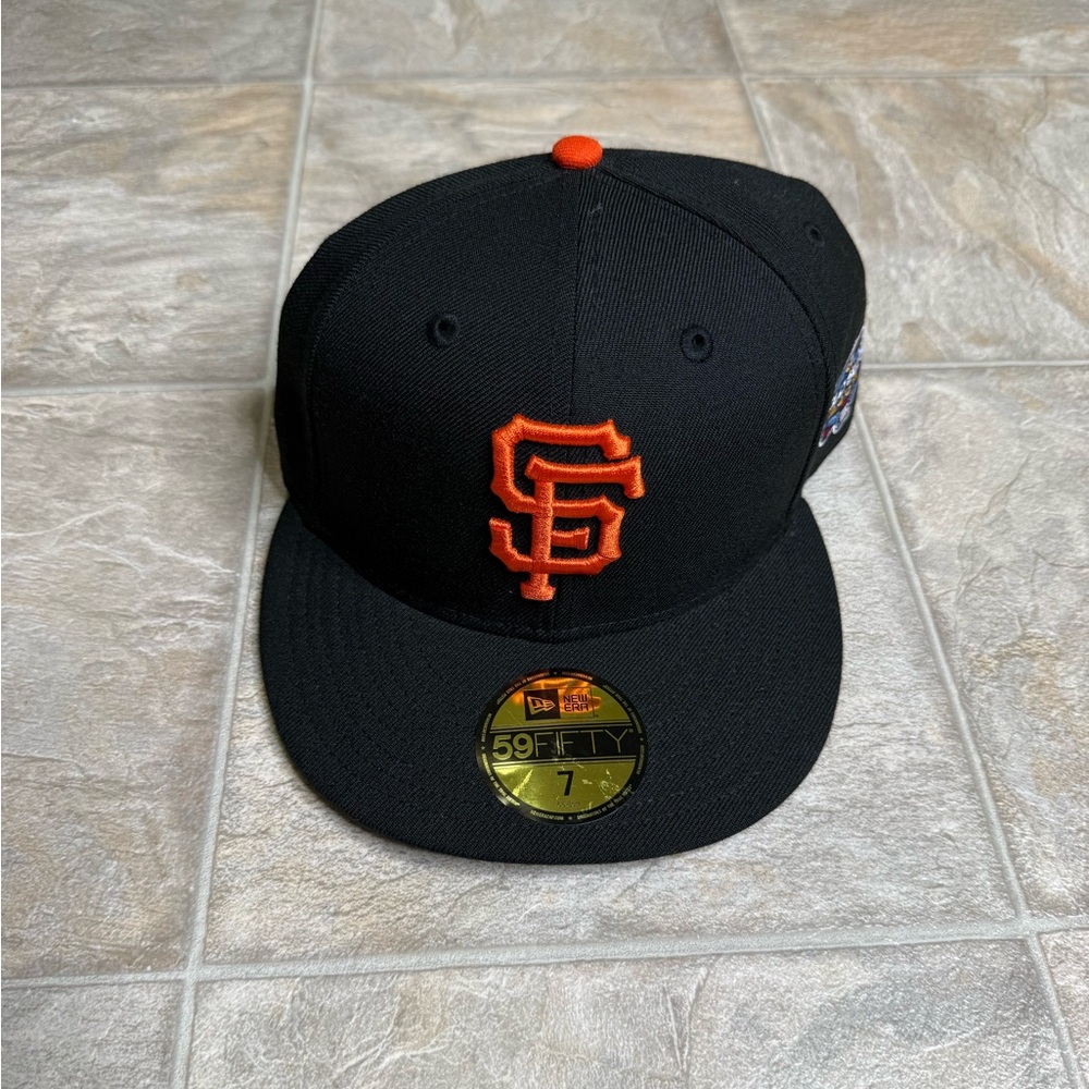 San Francisco Giants New Era 59Fifty Fitted Hat Mens Size 7 Black MLB Baseball